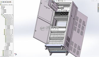 可移动类似服务器柜控制柜设计模型